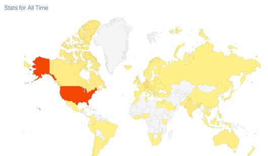 Map of Readers of Blog
