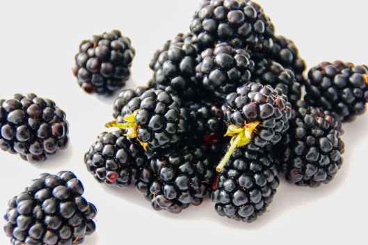 blackberries on table